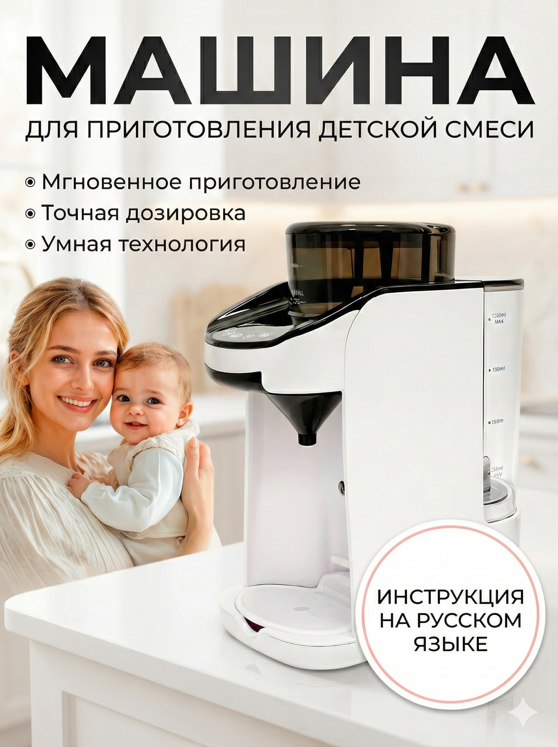 Машина для приготовления детской смеси SHARKTOYS с функциями умного дома - фото 1