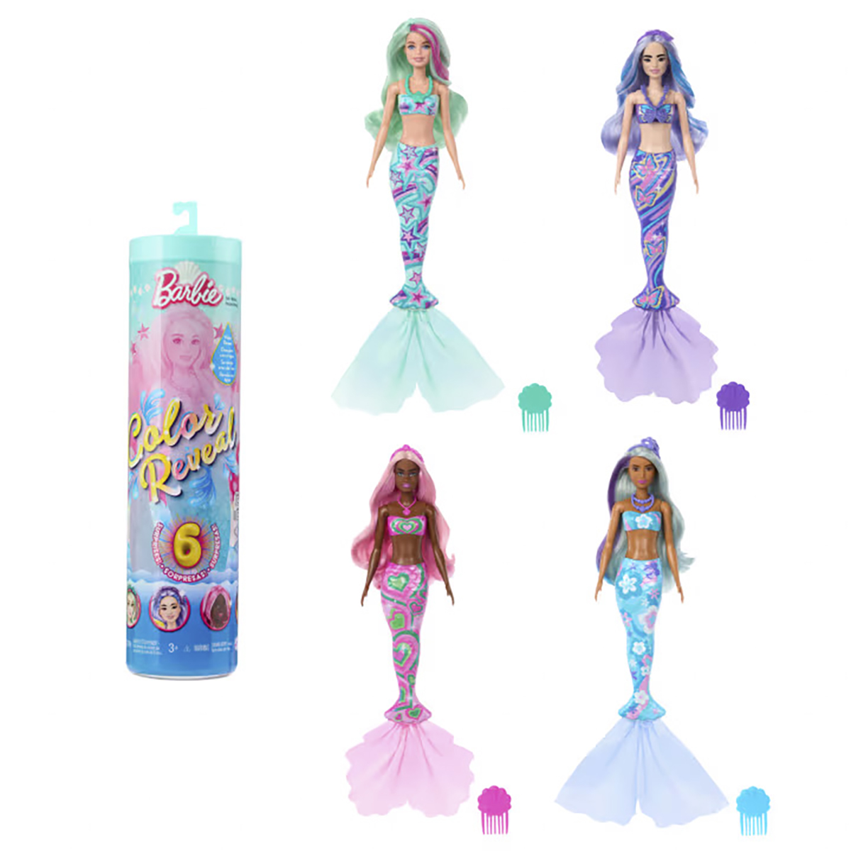 Кукла модельная Barbie Color Reveal Русалка 00-00019209 - фото 2