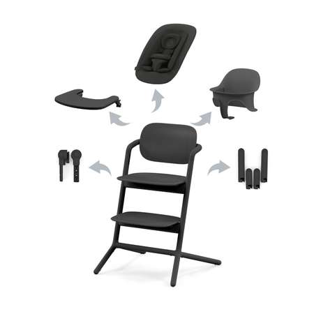 Стульчик для кормления Cybex LEMO 4-in-1 Set черный
