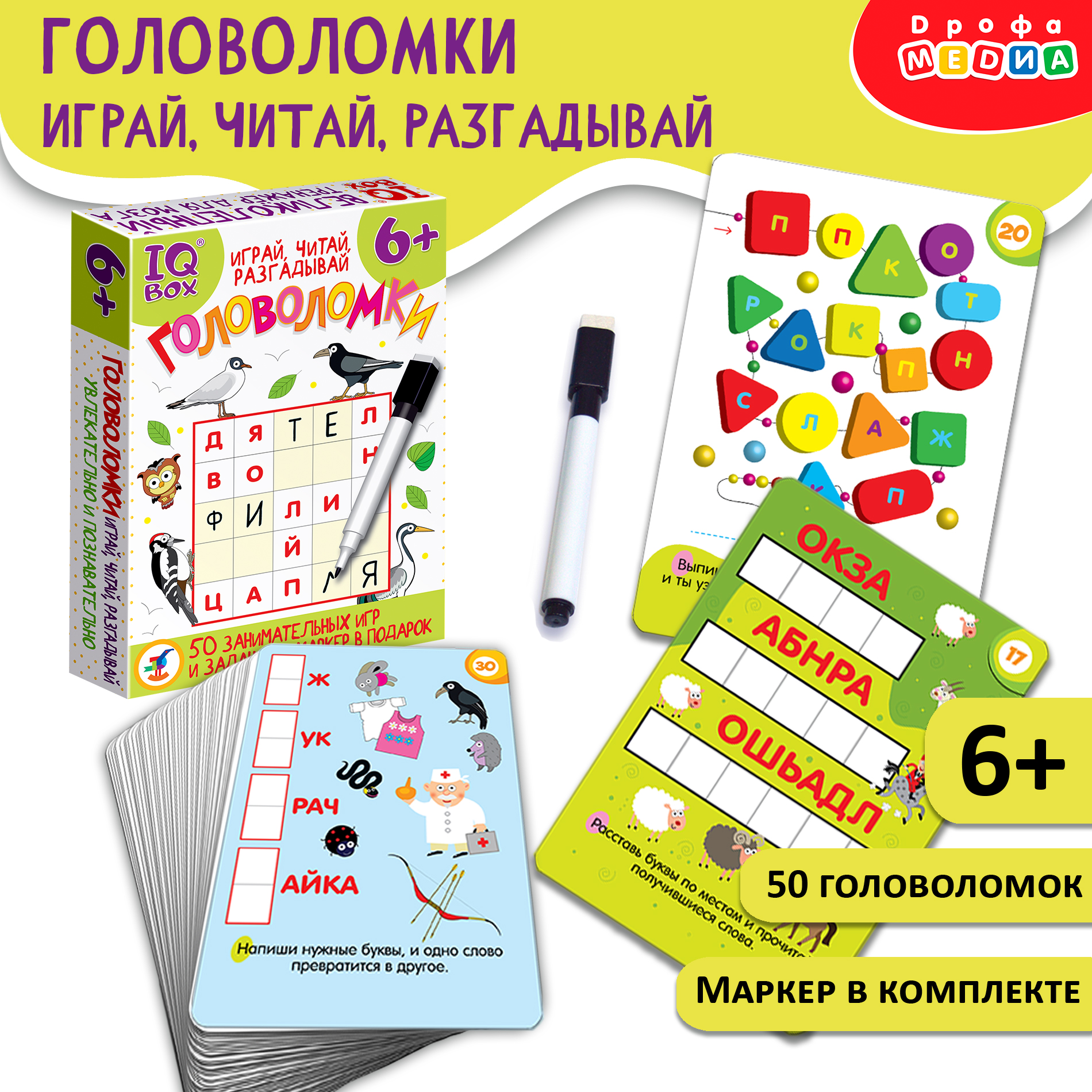 Настольная игра Дрофа-Медиа IQ Box Головоломки - фото 2