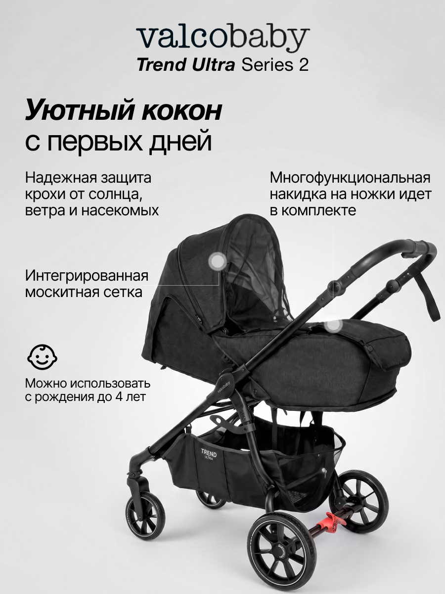 Коляска прогулочная Valco baby Trend Ultra серия 2 черный - фото 5