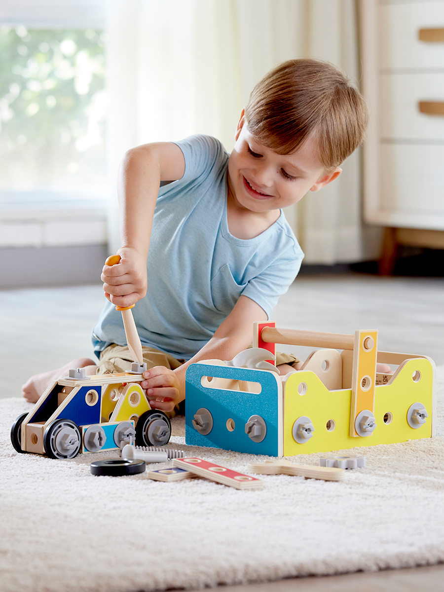 Конструктор Hape Мастерская деревянный 83 дет. - фото 5