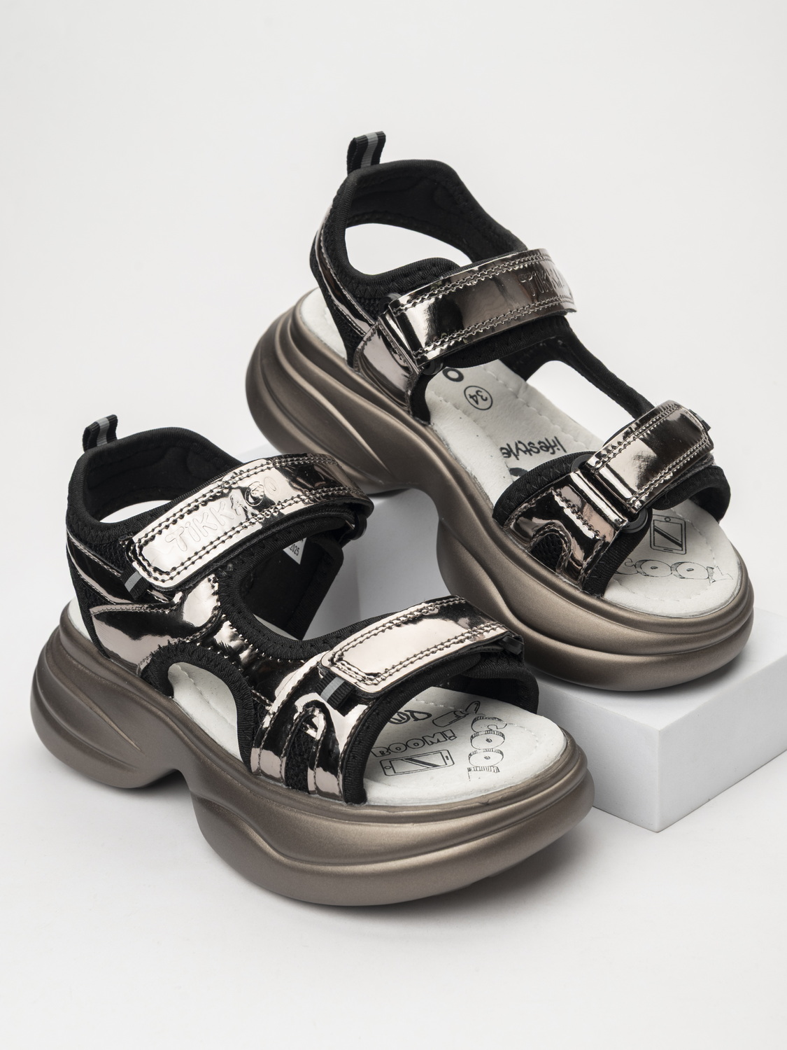 Изображение товара Сандалии TikkaGo Девочки Летние на липучках с открытой пяткой и носом