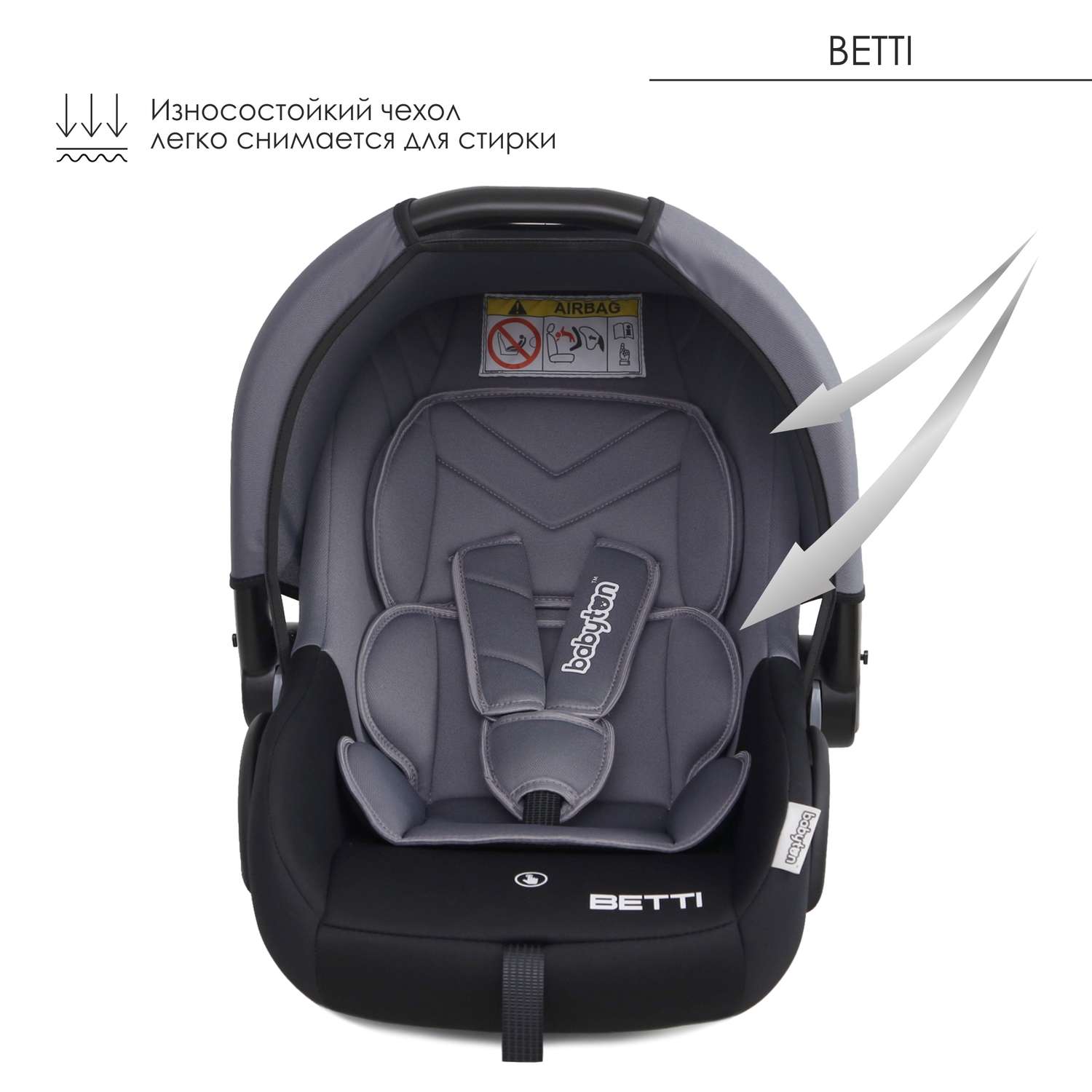 Автокресло Babyton Betti Grey 0 (0 -13 кг) - фото 10