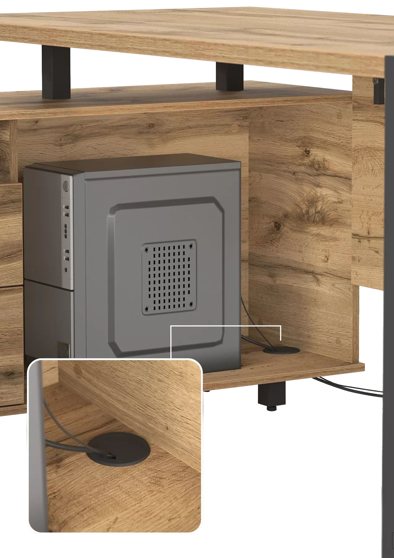 Письменный стол КАЛИФОРНИЯ МЕБЕЛЬ Хардвиг 1200 - фото 7