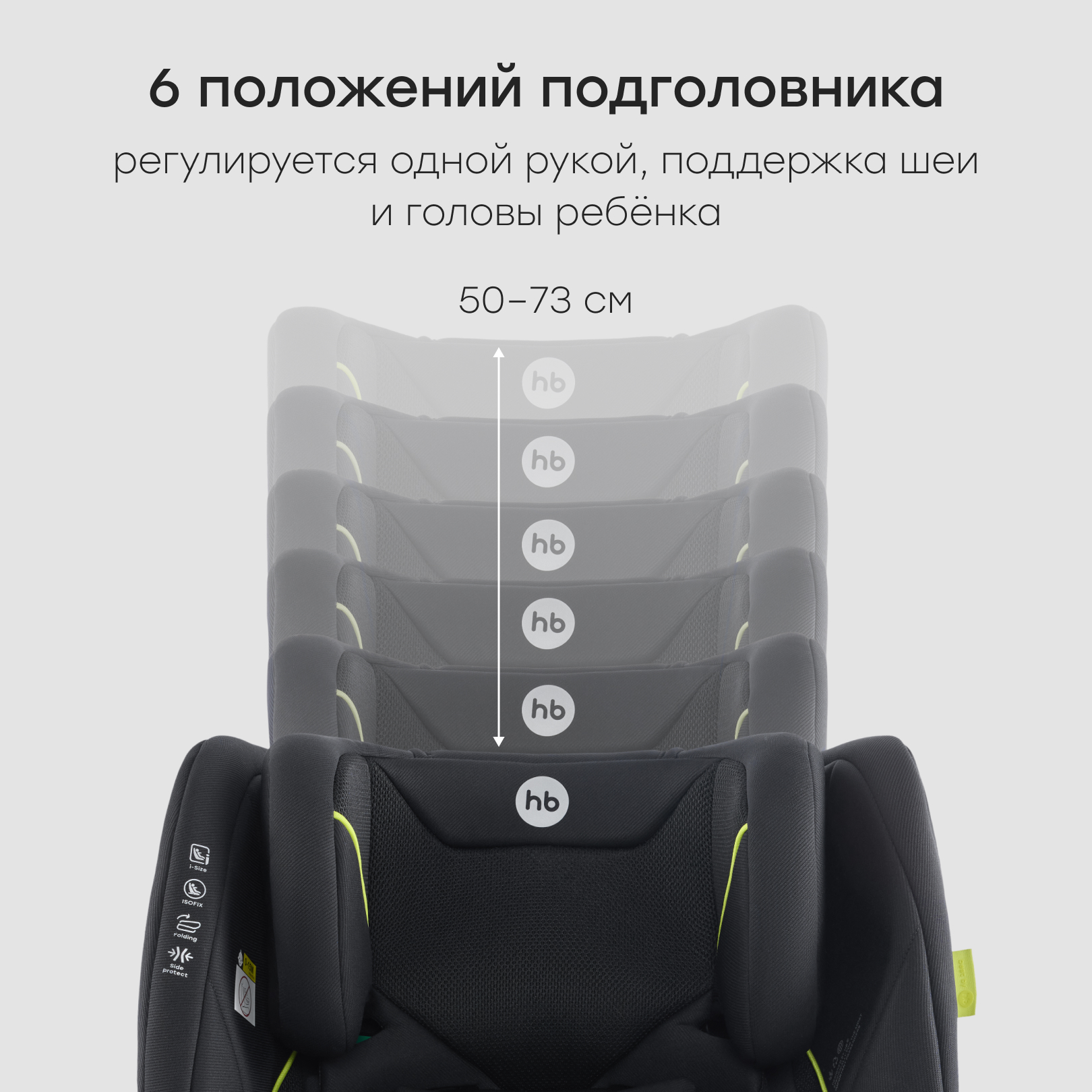 Автокресло Happy Baby Fixer Isofix 1/2/3 (9-36 кг) черный - фото 5
