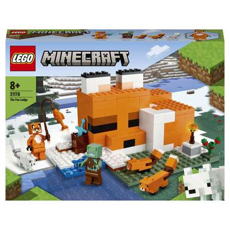 Конструктор LEGO Minecraft Лисья хижина блочный