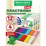 Пластилин Brauberg 12 цв.