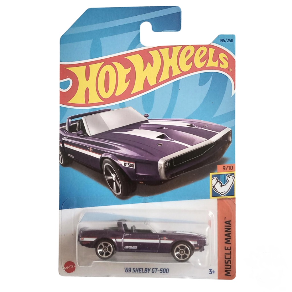 Автомобиль Hot Wheels 69 SHELBY GT-500 MUSCLE MANIA 1:64 04961 - фото 1