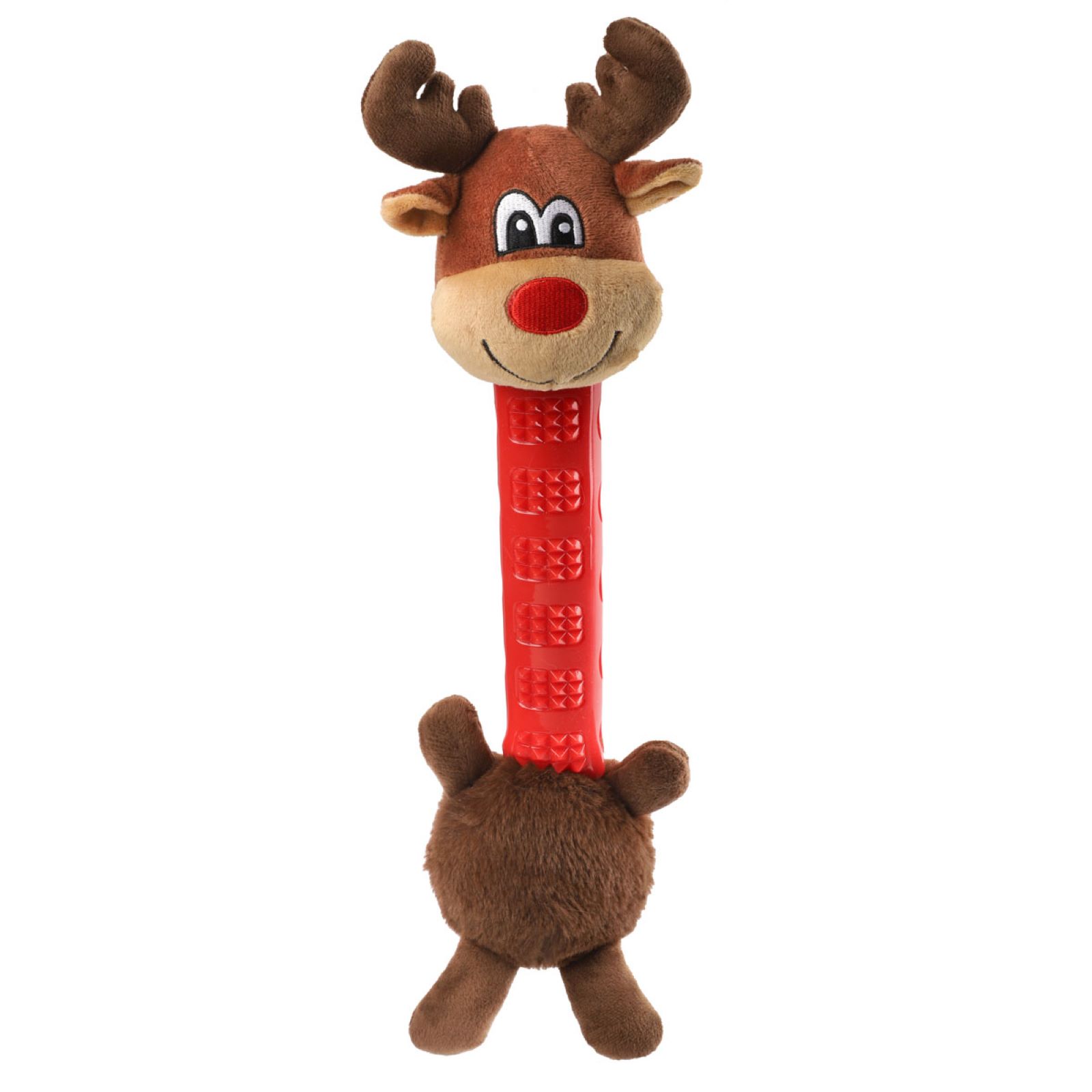 Игрушка для собак Triol New Year Олень с длинной шеей мягкий 44см - фото 1