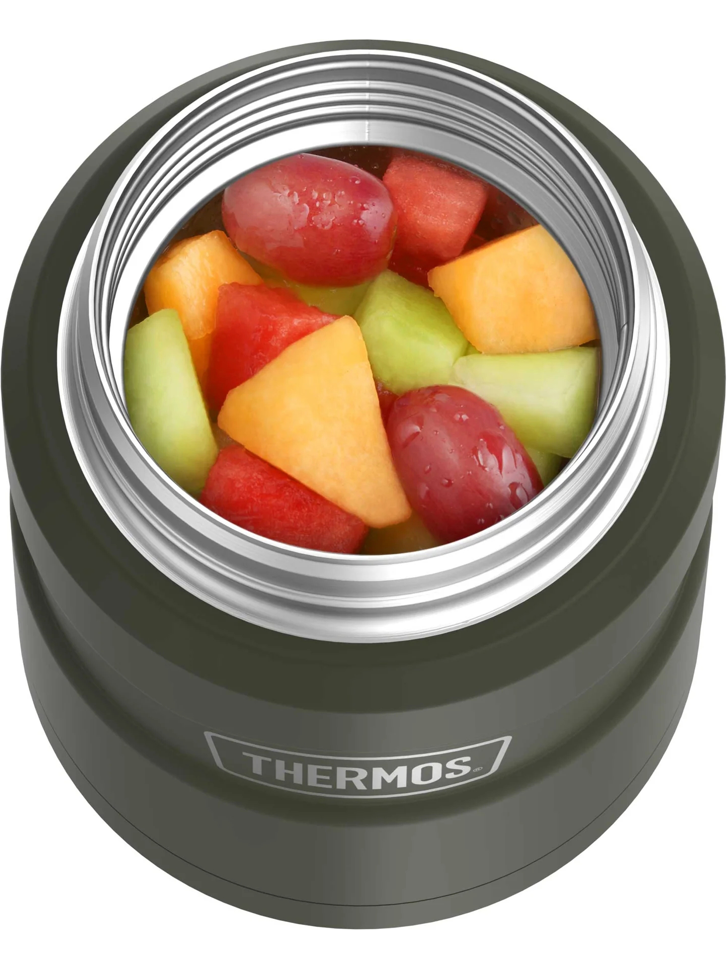 Термос для еды супа 470 мл с ложкой THERMOS KING-3000 хаки – нержавеющая сталь герметичный тепло/холод 9/14 часов - фото 12