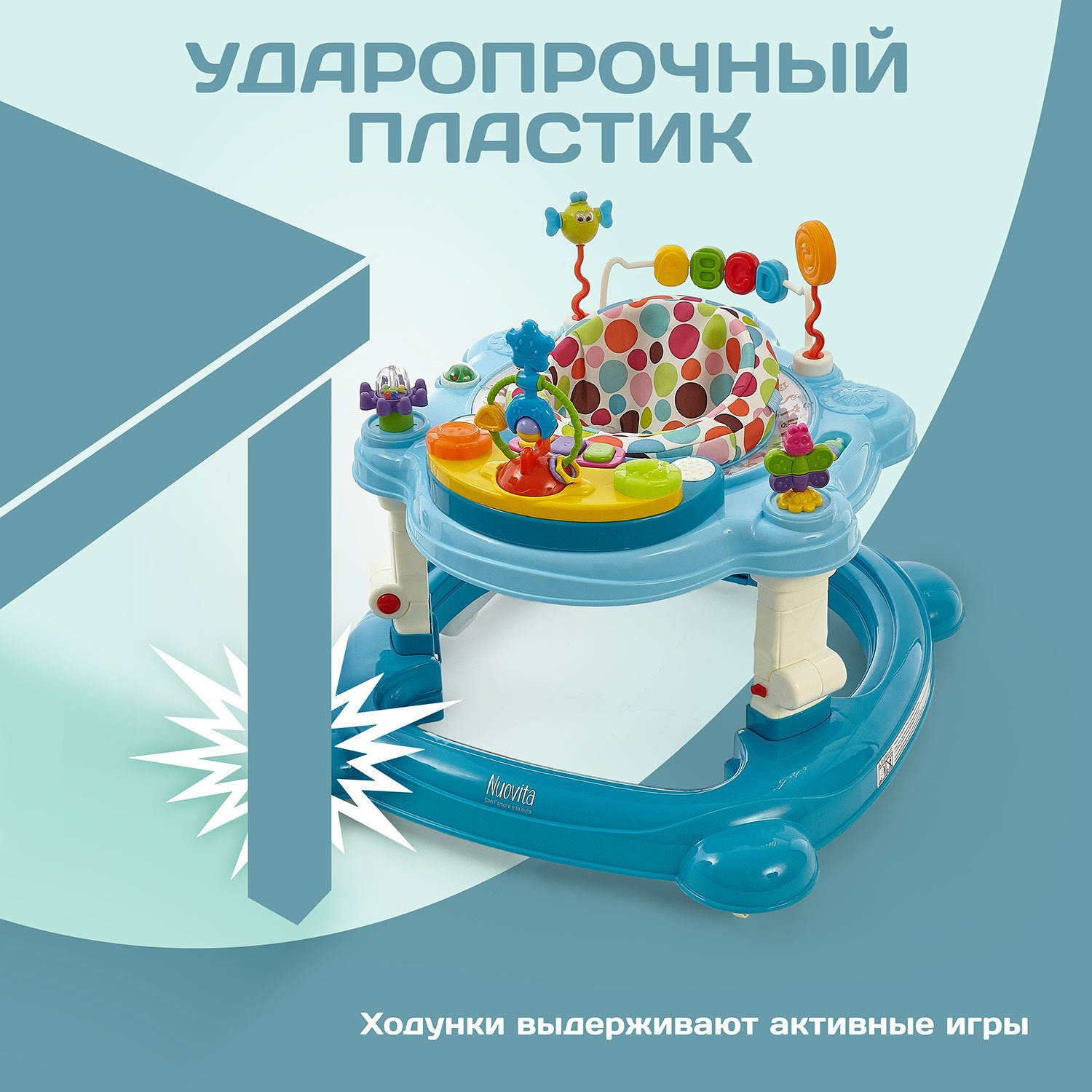 Ходунки Nuovita Apertura голубой - фото 7