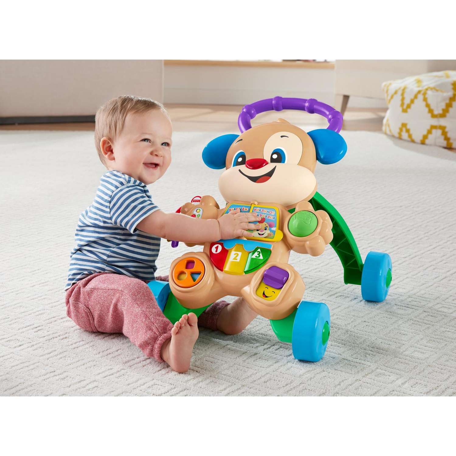 Ходунки Fisher Price Ученый Щенок с ручкой - фото 11
