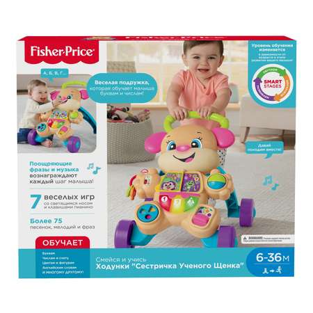 Каталка Fisher Price Ходунки Сестричка Ученого Щенка FRD06