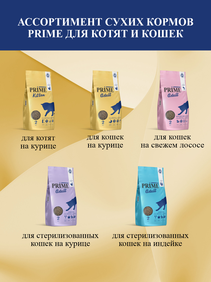 Корм для котят сухой Prime на курице 2кг - фото 8