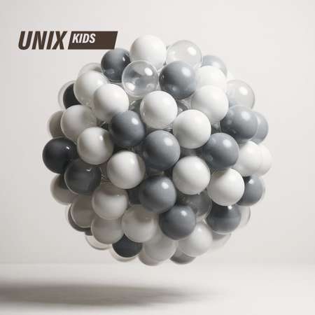 Шарики для сухого бассейна UNIX Kids (150 штук, 4 цвета) Grey