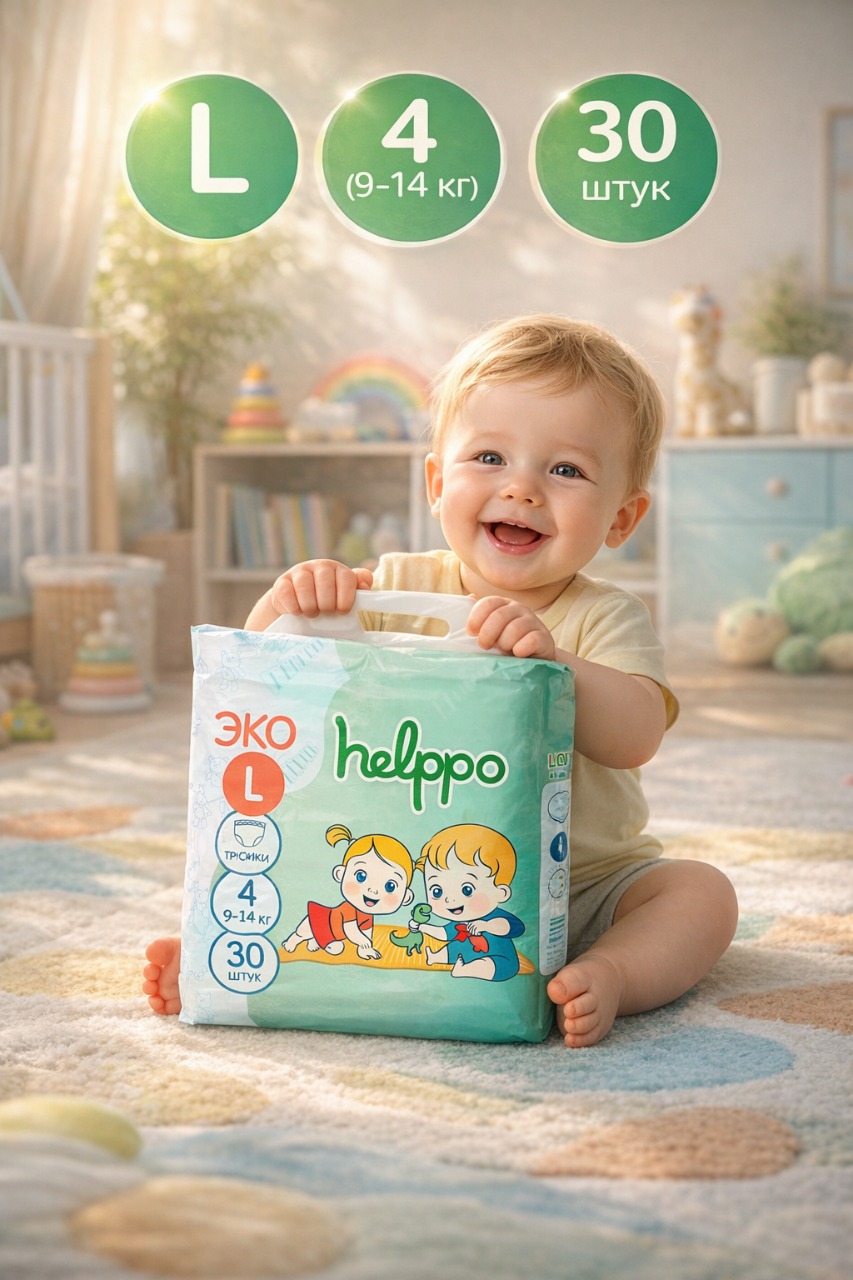 Трусики helppo Eco L 30 шт. - фото 1