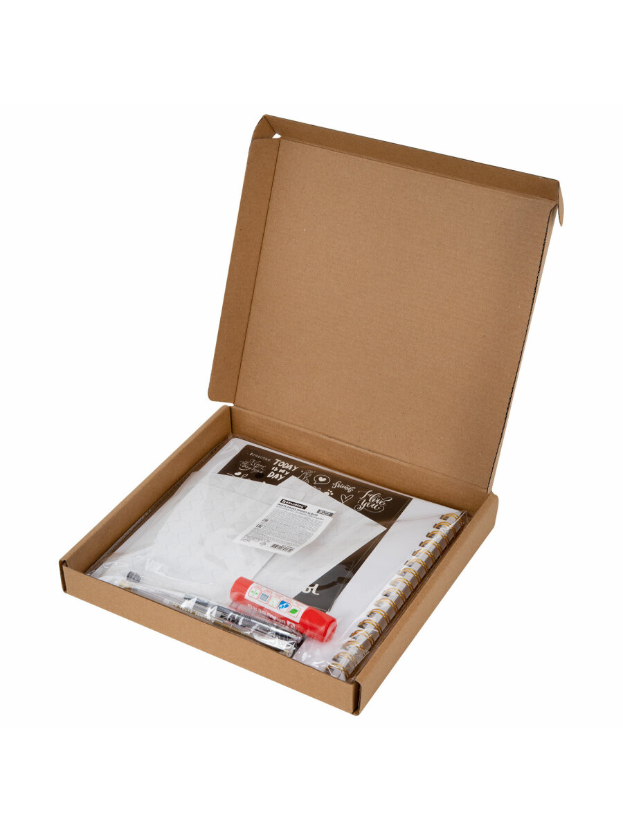 Фотоальбом семейный Brauberg для фото с 20 белыми листами - фото 19