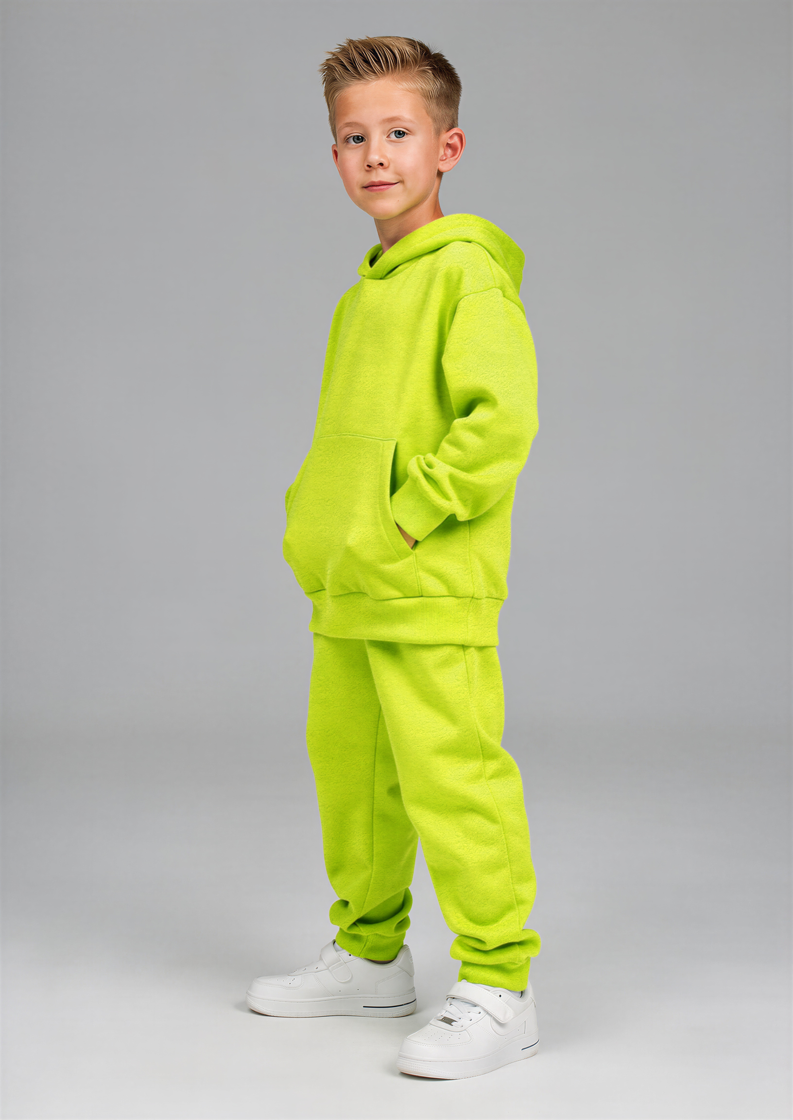 Худи и брюки KiMMi co К-14087043г(ш) салат - фото 1