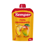 Пюре Semper Яблоко-манго-персик с 6 мес 100 г