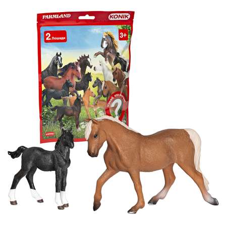 Игровой набор KONIK Лошади с жеребятами