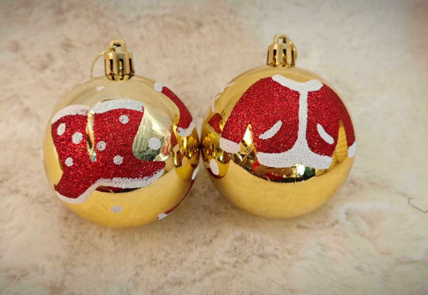 Набор Шар золотой с рисунком 2шт 8см Магия праздника MAG1921 - фото 1