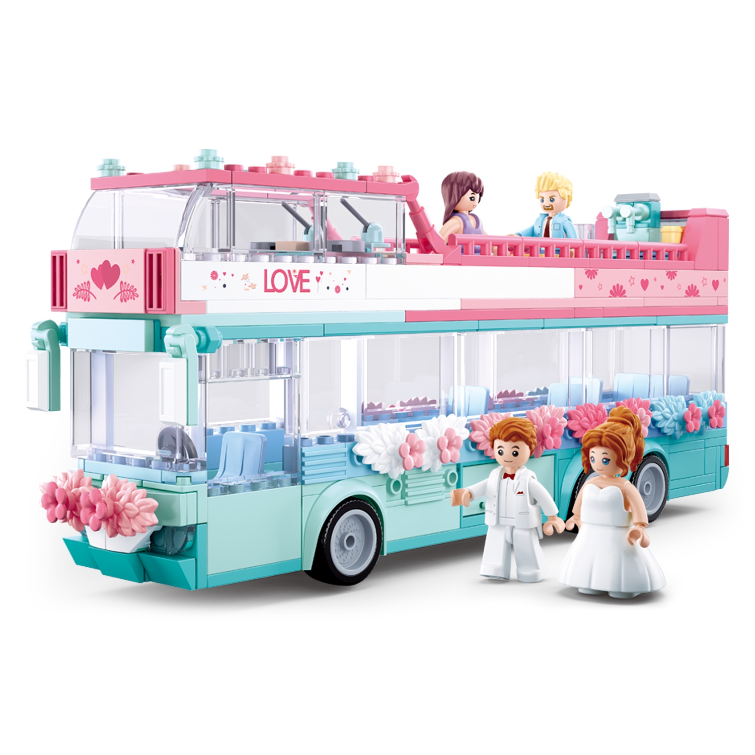 Конструктор SLUBAN Свадьба. Прогулочный автобус - фото 1