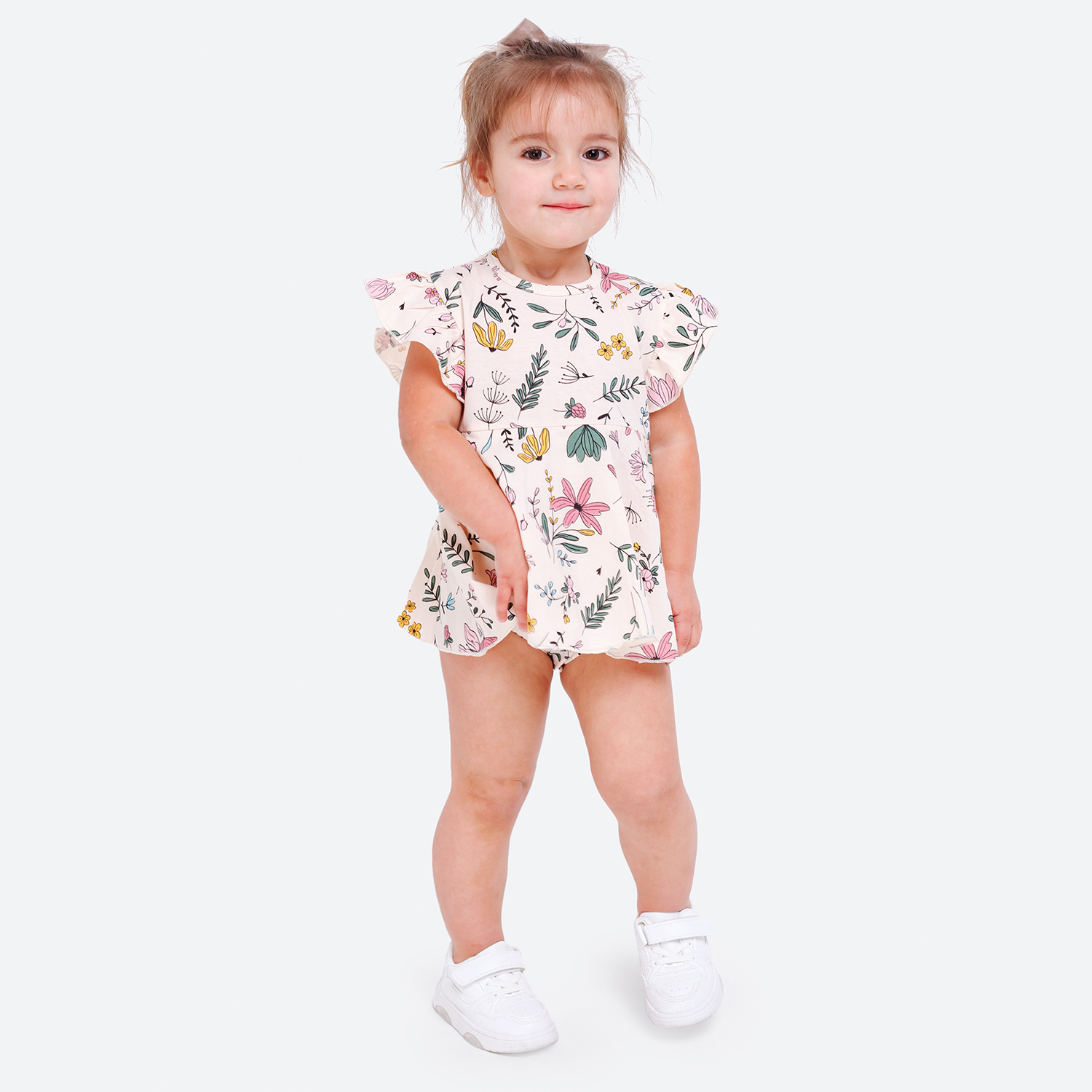 Боди-платье VEDDI 079к-21-экрю/цветочный сад - фото 11