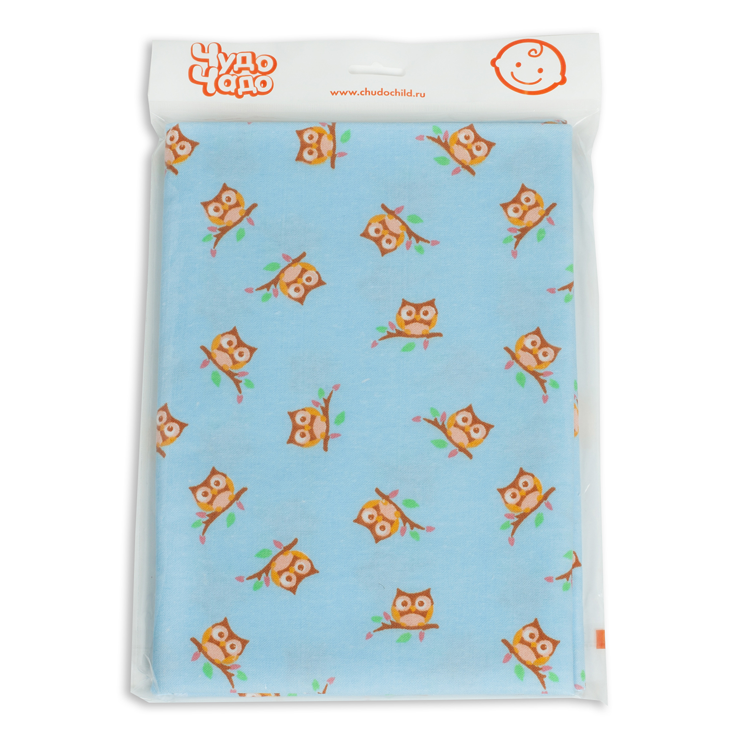 Пелёнка Чудо-Чадо Совушки фланель 85х120 см - фото 5