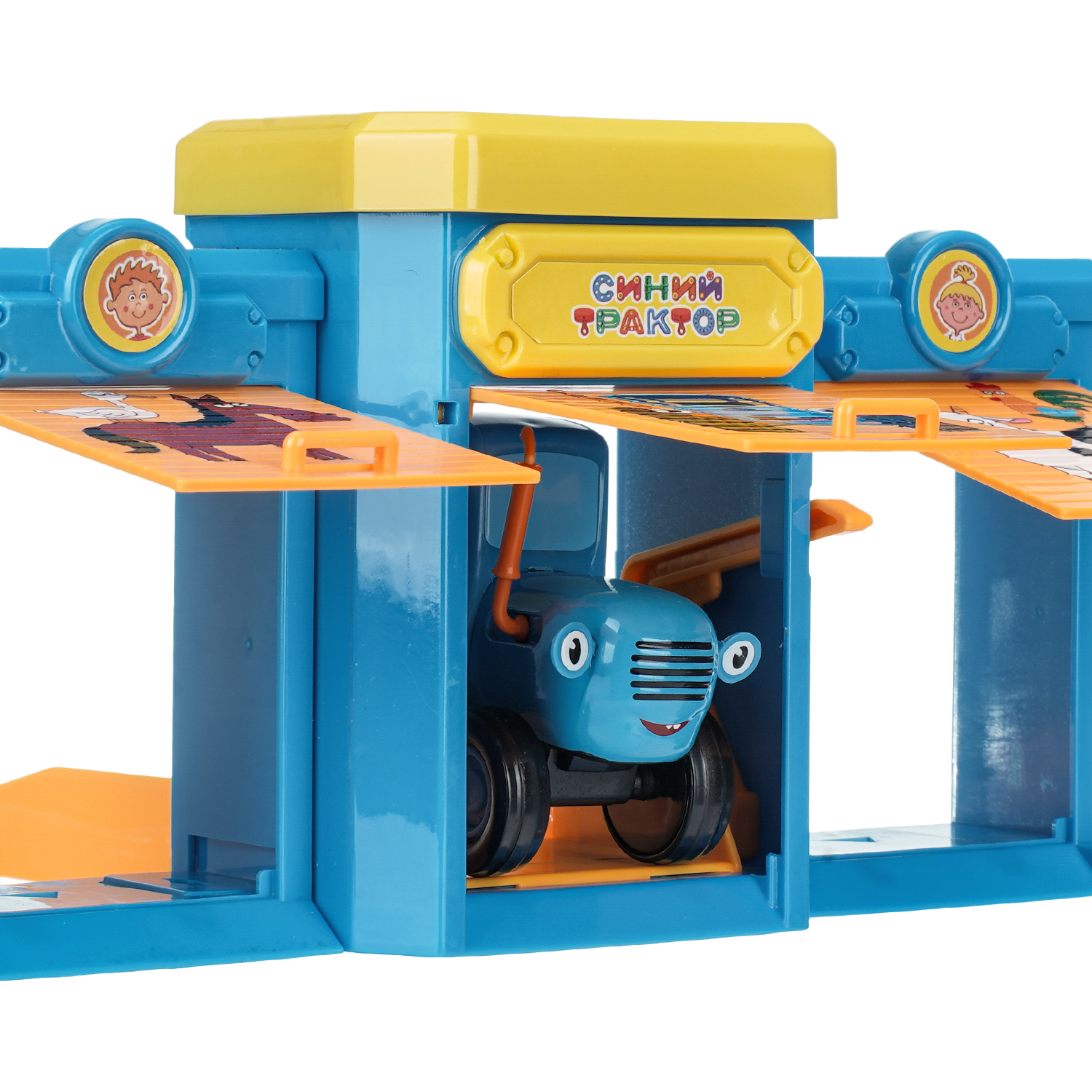 Игровой набор Технопарк Синий трактор Ворота 410409 - фото 3
