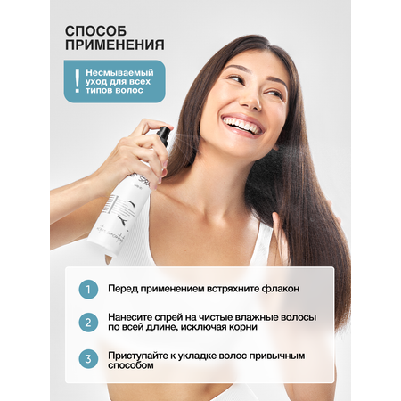 Спрей для волос увлажняющий Tashe Professional термозащита и блеск 250 мл