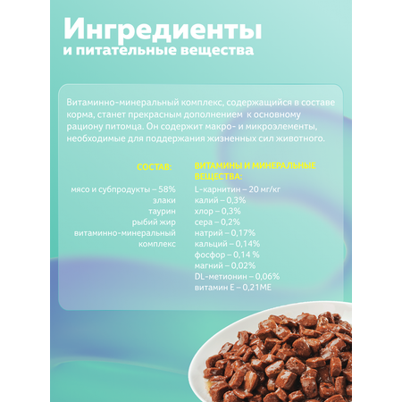 Корм влажный Зоогурман Паучи Курица, 85 гр х 30 шт