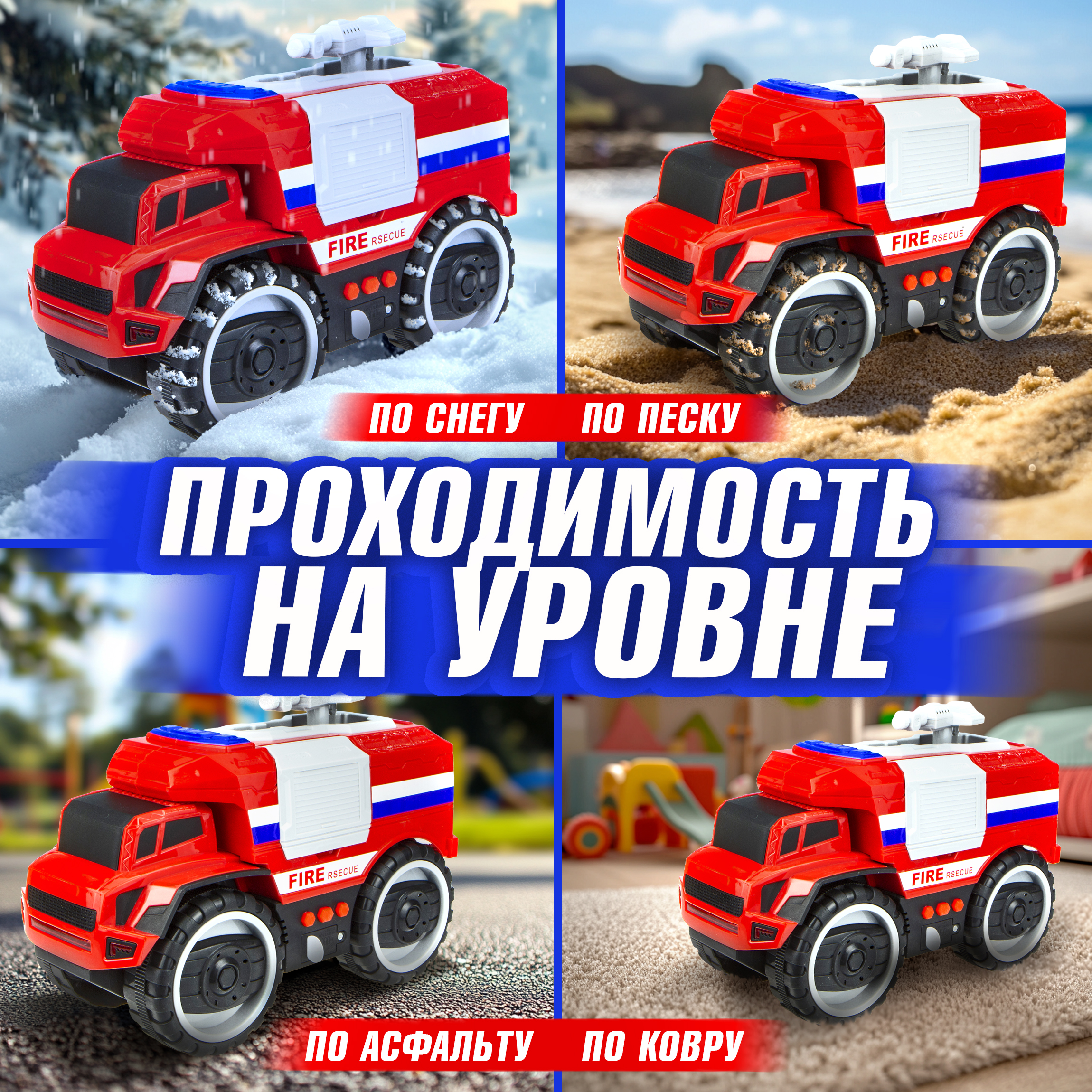 Пожарная машина 1TOY Т16949 - фото 6