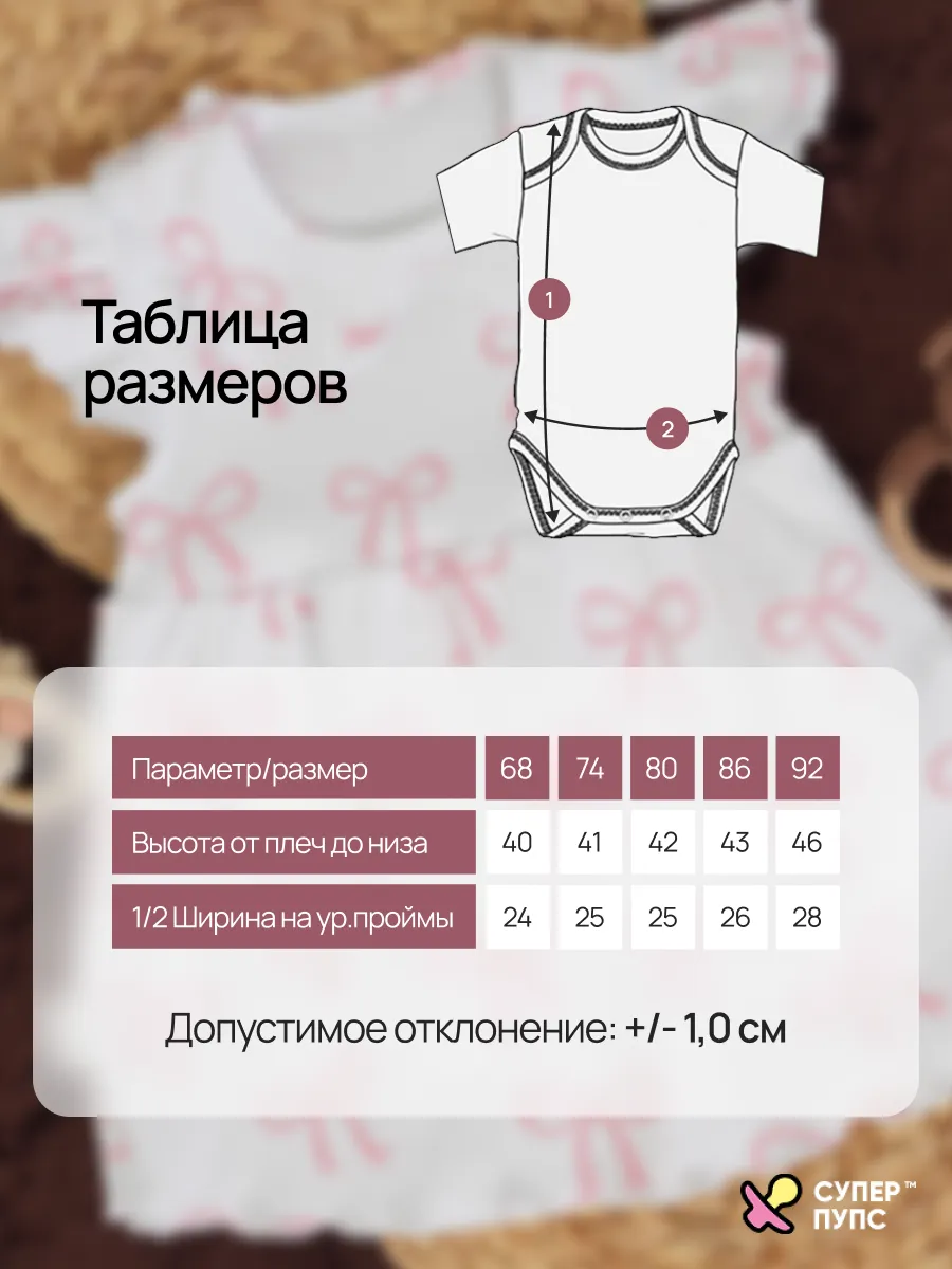 Боди-платье Супер Пупс бд/платье/2крыл/бантики - фото 11