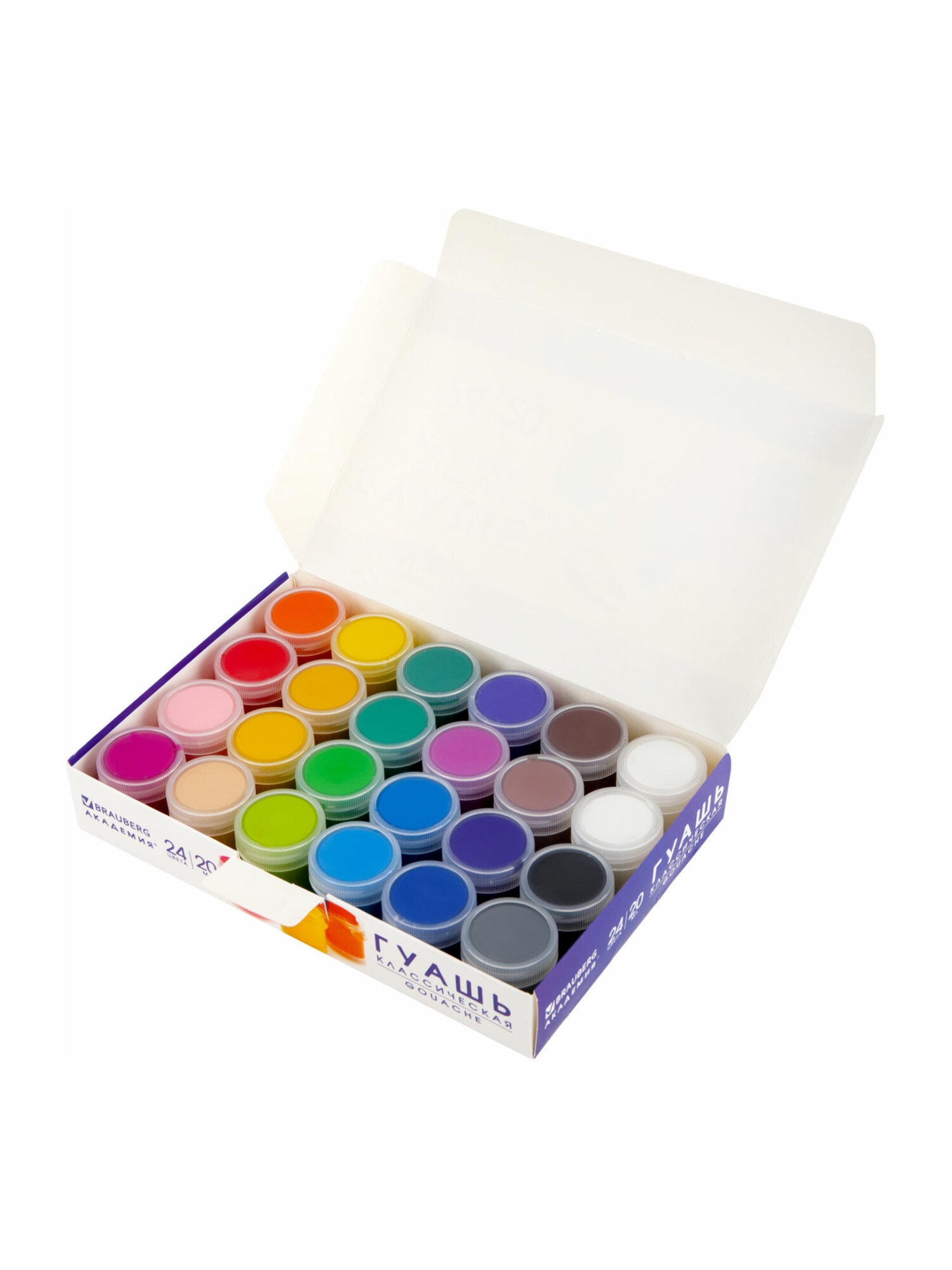 Краски гуашь Brauberg 24 цв. - фото 10