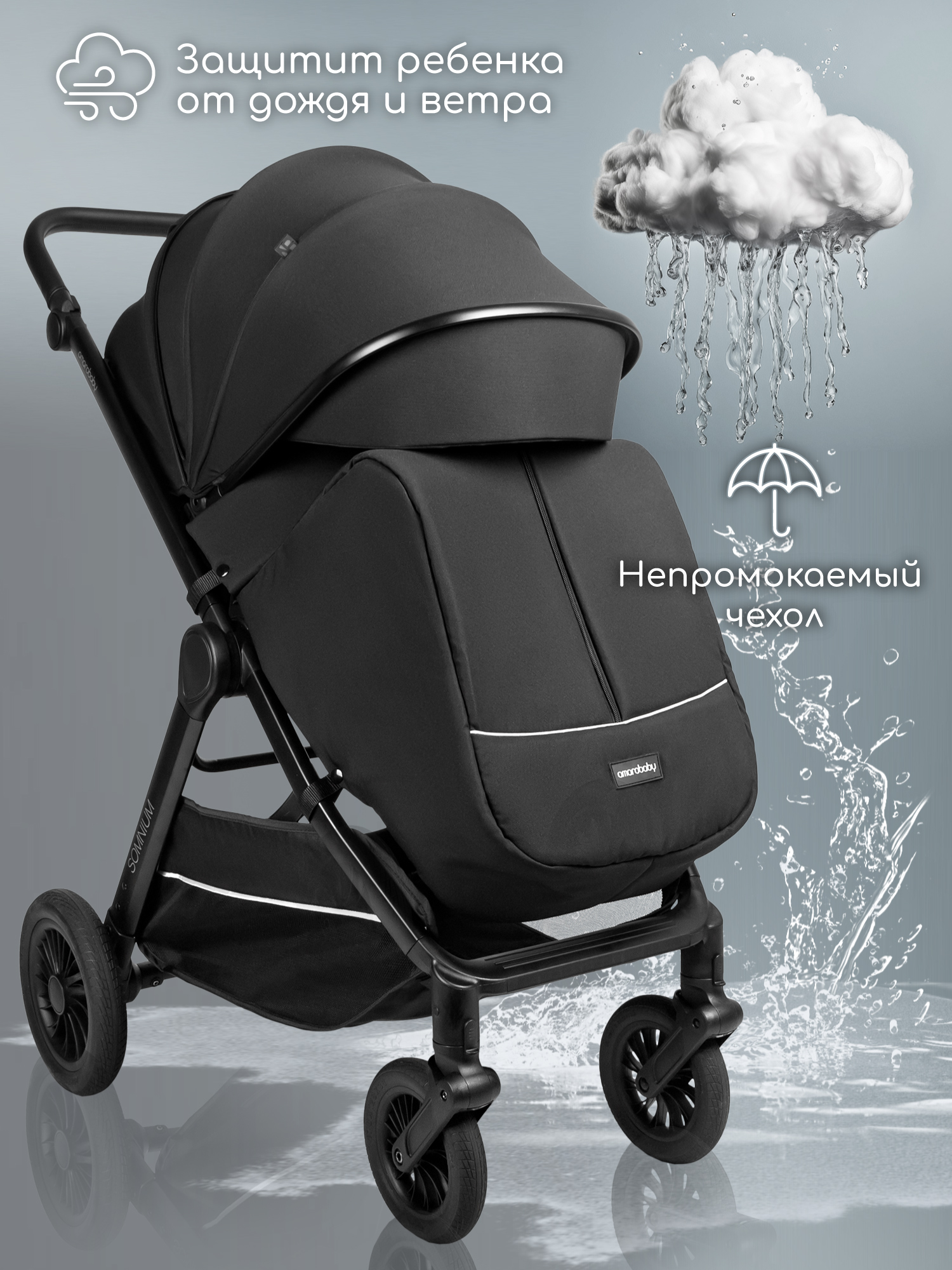 Коляска прогулочная Amarobaby Somnium - фото 10