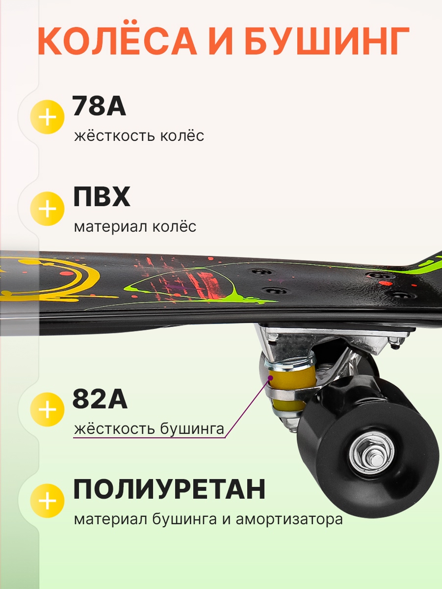 Скейтборд U-TURN 56 см - фото 3