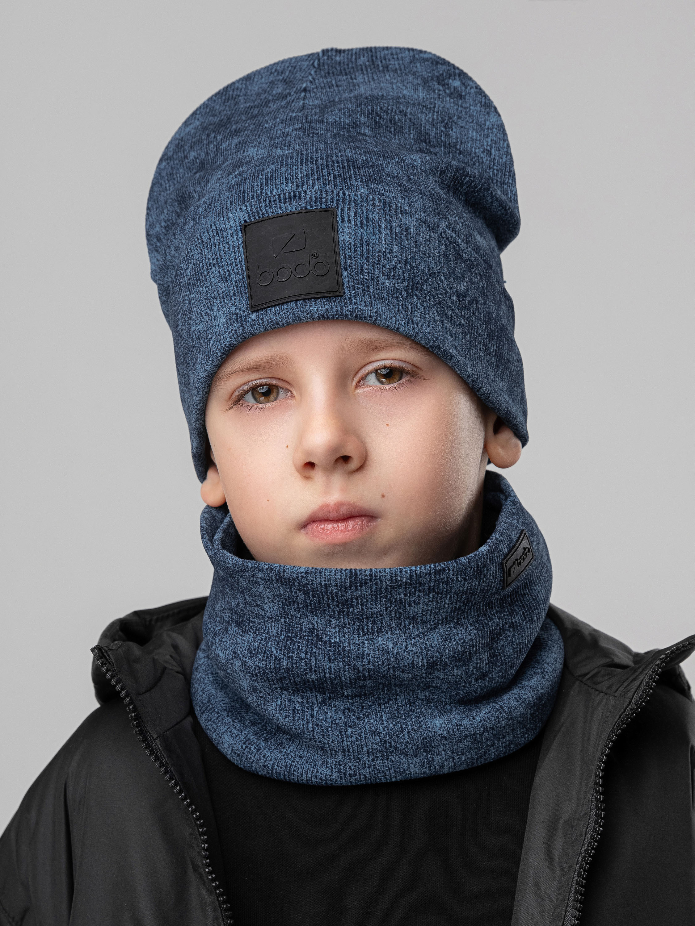 Шапка и снуд Bodo 13-162MU_сине-голубой - фото 2