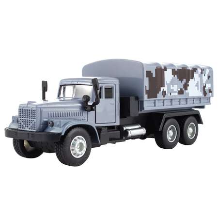 Грузовик KiddieDrive Инерционный военный серый