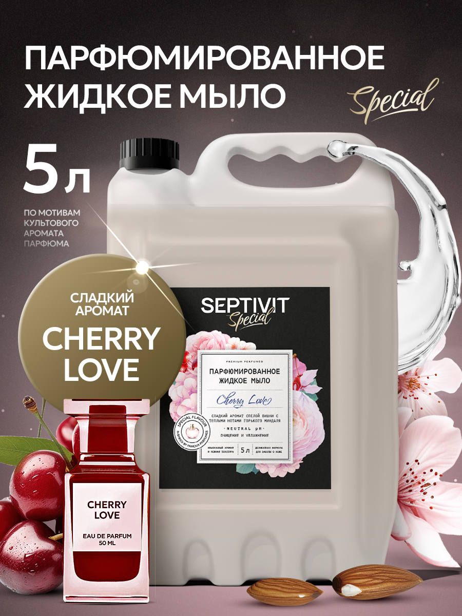 Мыло жидкое SEPTIVIT Cherry Love 5200 г 5000 мл - фото 1