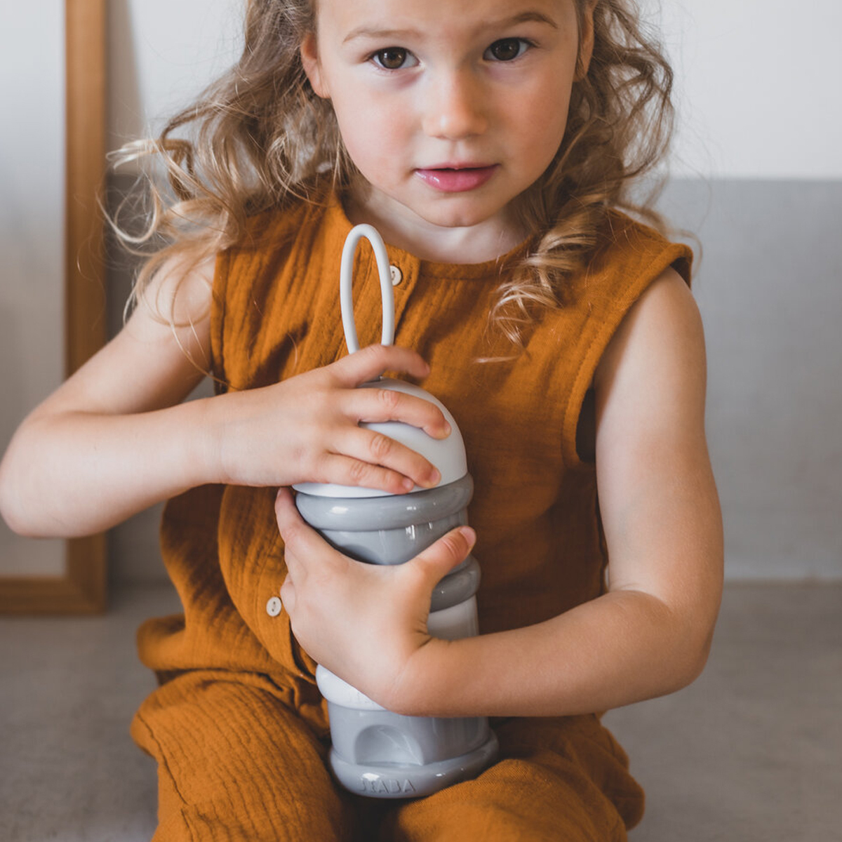 Контейнер для детского питания BEABA сыпучих смесей и снеков, 3 секции, серый - фото 7