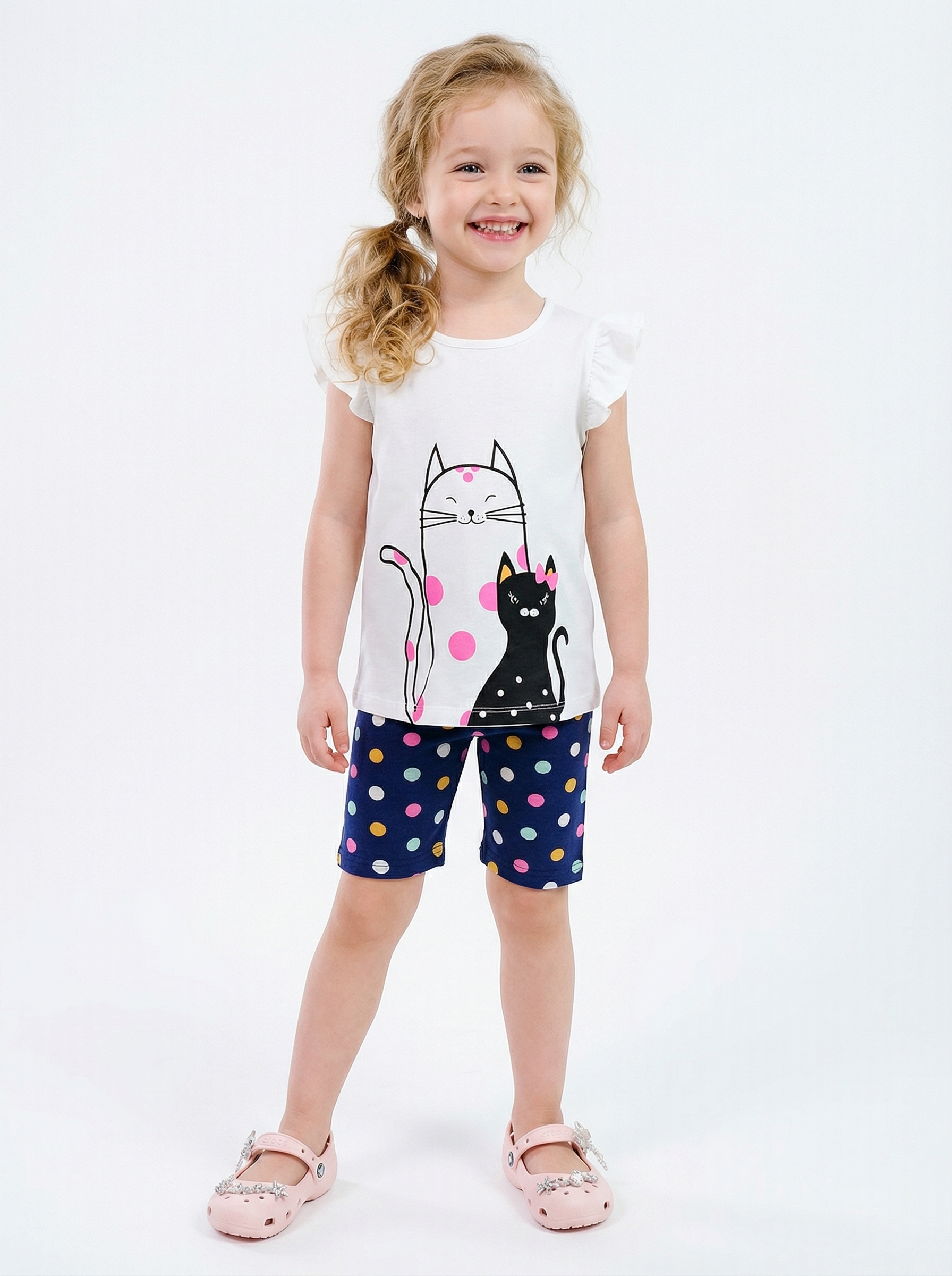 Изображение товара Комплект для девочки YOULALA футболка легинсы джемпер 3 предмета