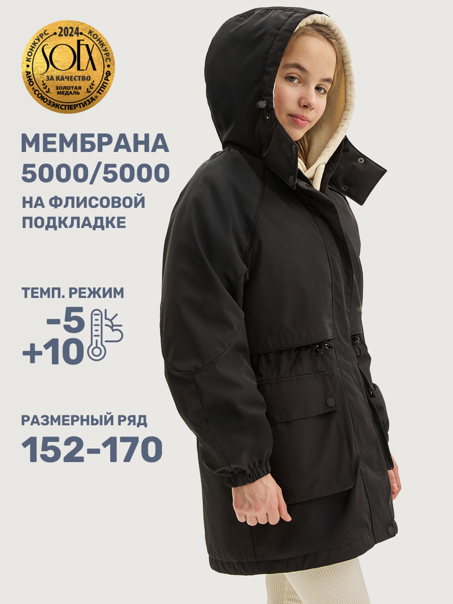 Парка NIKASTYLE 5м3625 черный - фото 2