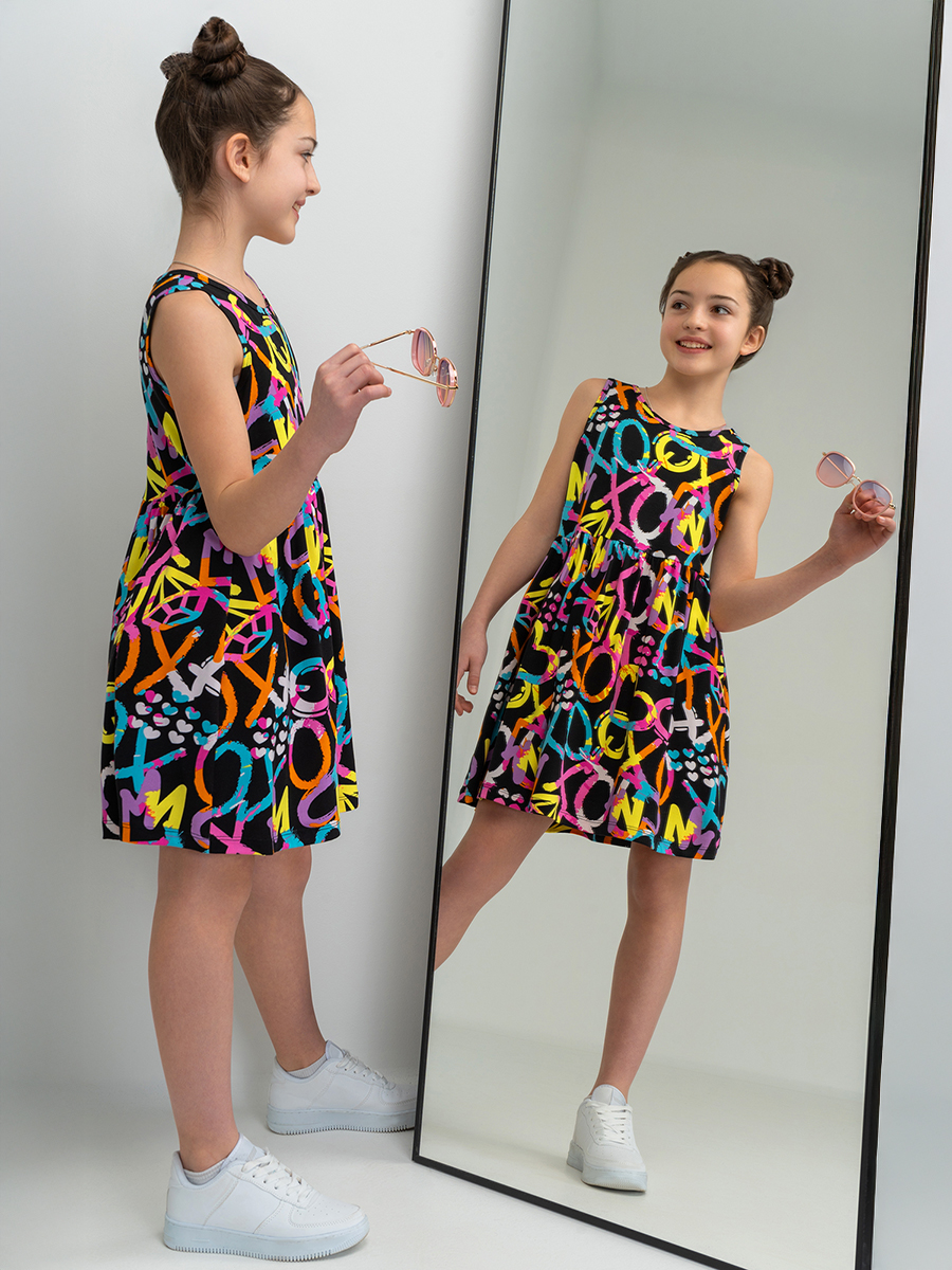 Платье HappyFox HF00199черный.с.сердечками - фото 6