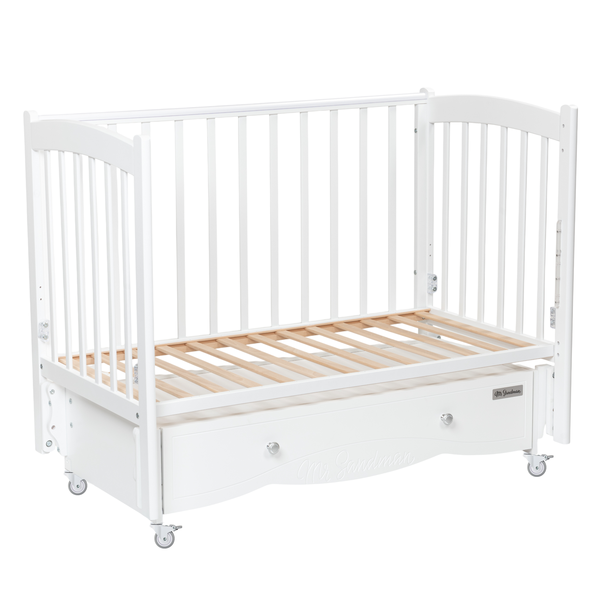 Детская кроватка Mr Sandman, универсальный маятник (белый) - фото 6