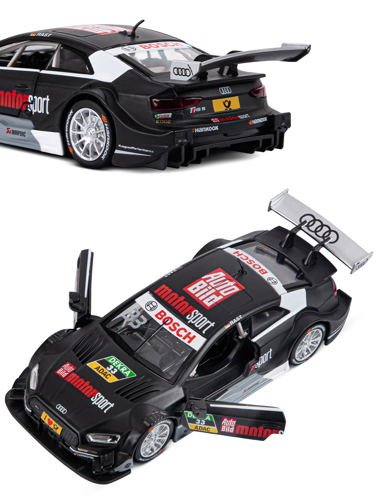 Автомобиль АВТОпанорама Audi RS5 DTM 1:32 JB1251324 - фото 9