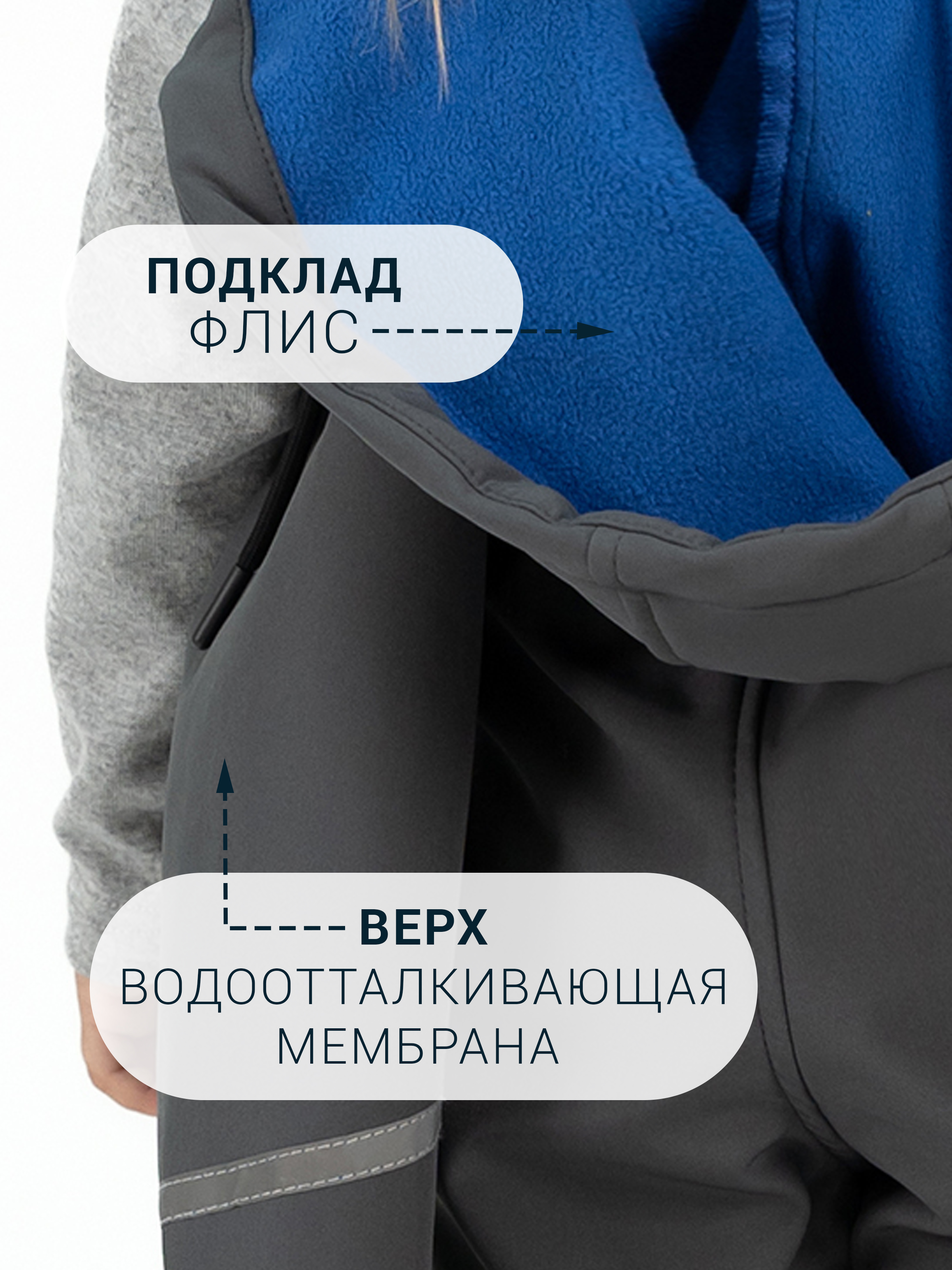 Комбинезон Arctic kids 30-043 серый - фото 7