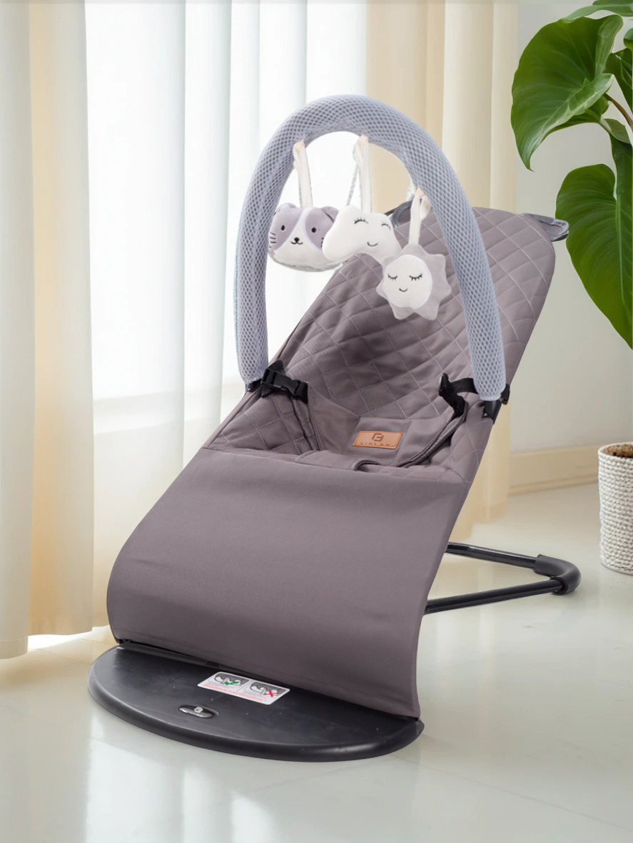 Шезлонг CINLANKIDS серый - фото 8