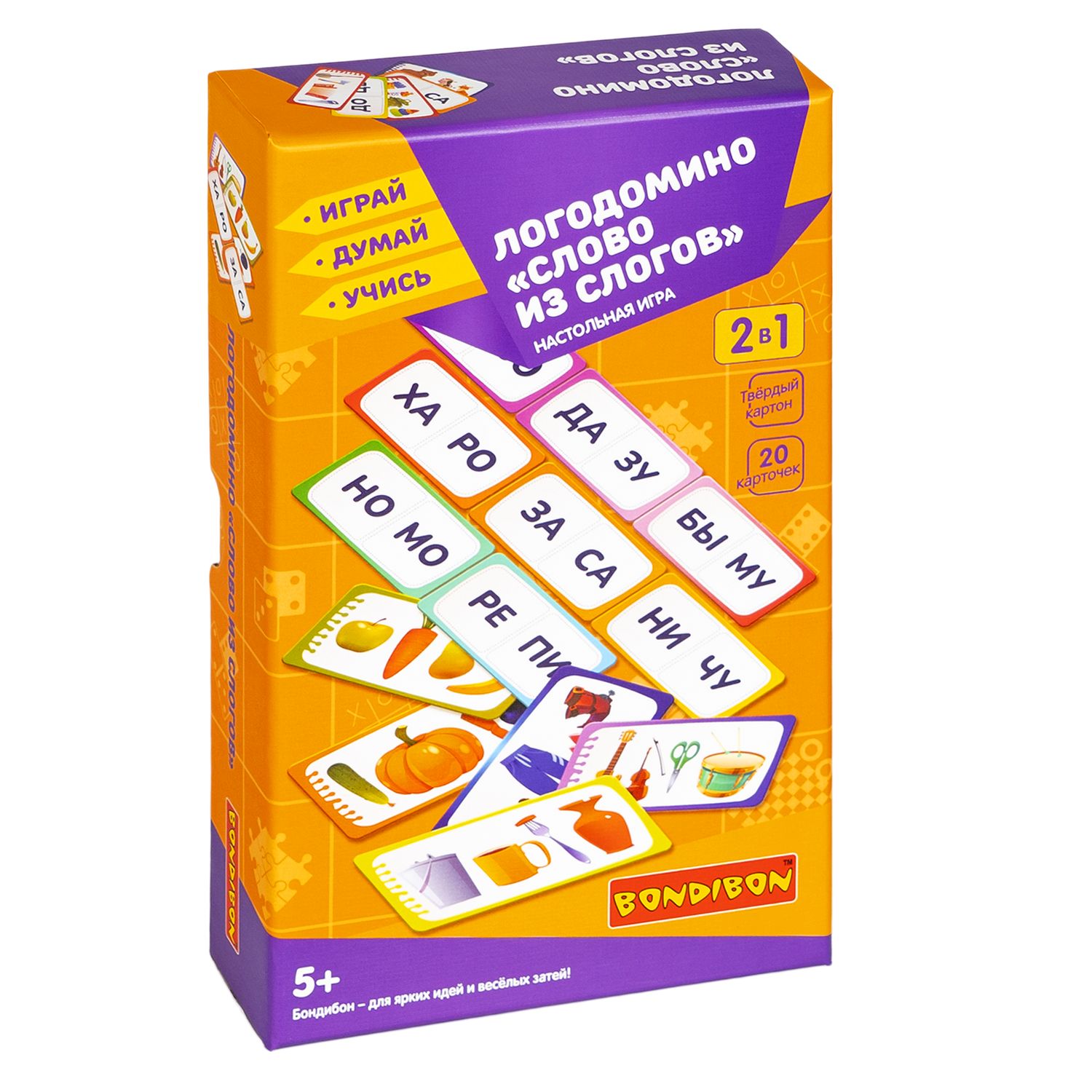 Настольная игра Bondibon домино Слово из слогов - фото 3