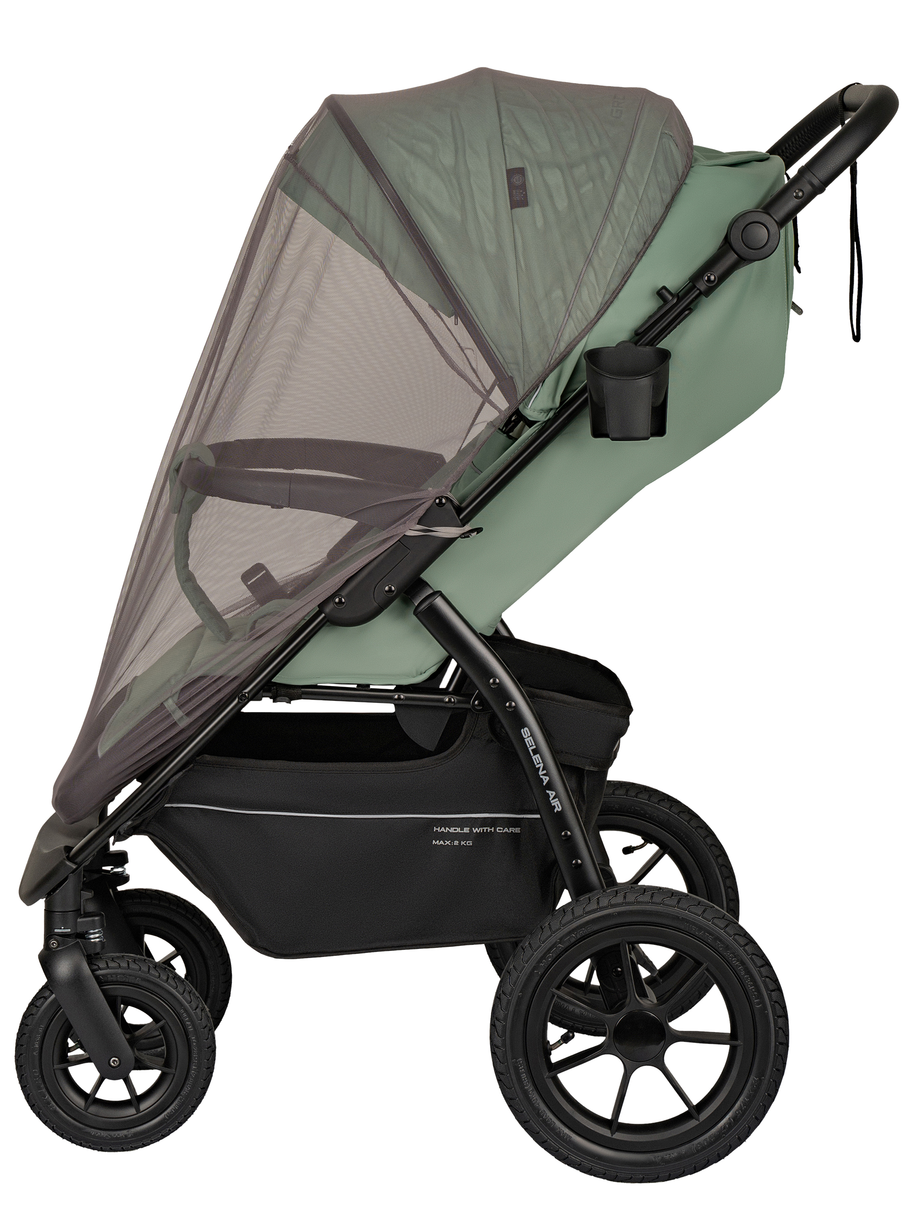 Коляска прогулочная JOVOLA SELENA Air 2025 с сумкой зеленый - фото 23